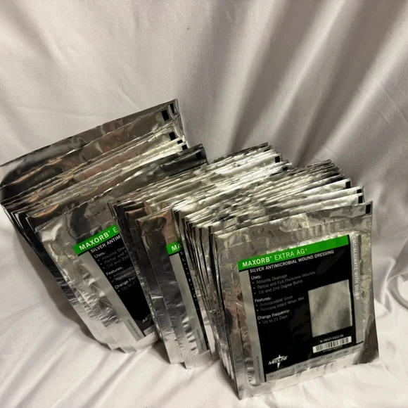 Maxorb Extra AG Plus Antimicrobial Silver Wound Dressing MedLine 3 Boxes 4X4 - Picture 12 of 12